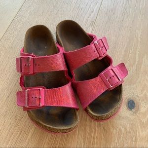 Birkenstock | Shoes | Little Girls Pink Sparkly Birkenstocks | Poshmark